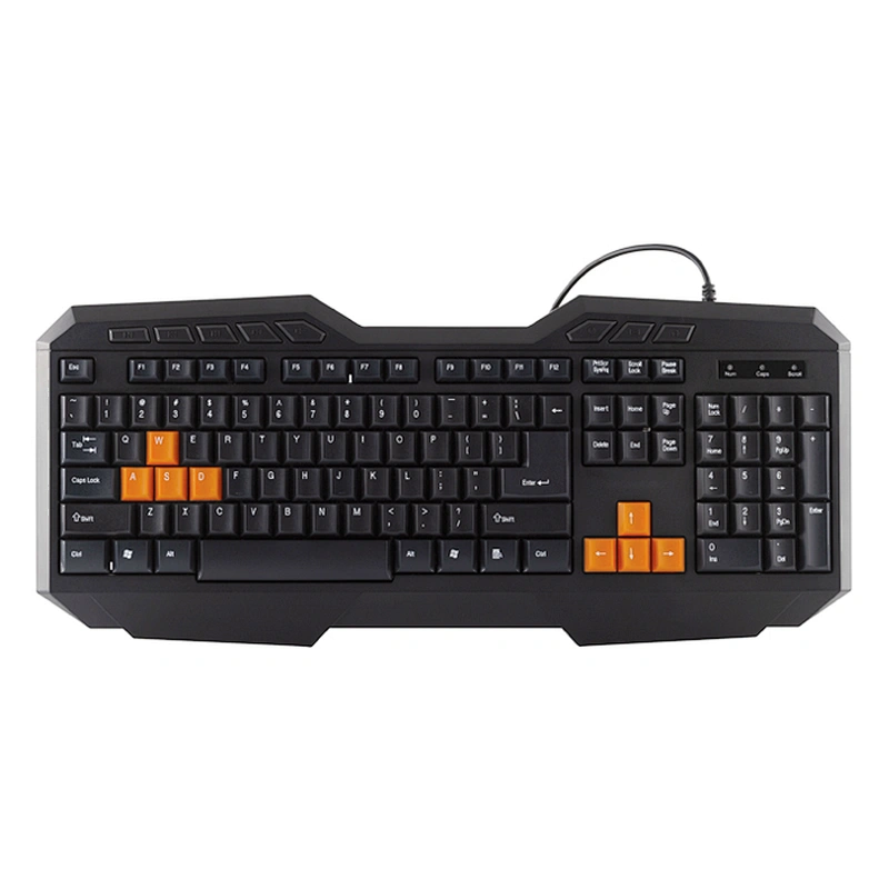 Membrane gaming keybaord with rianbow single RGB backlight