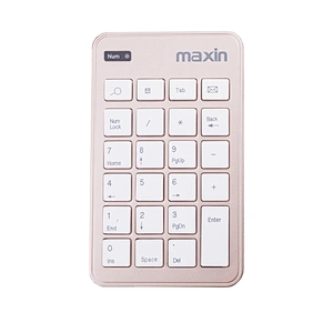 Classic wireless solid slim and pocket numeric keypad with 23 keys chocolate keycaps keyboard for accountant