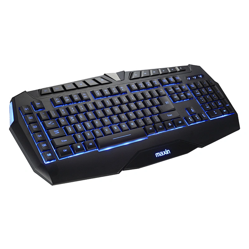 Membrane professional USB gaming keybaord with rianbow or single or RGB backlight
