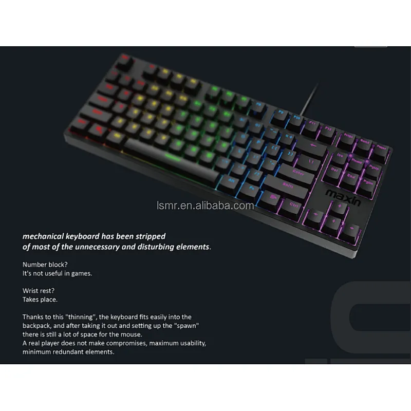Maxin K638 mechanical keyboard with RGB effect