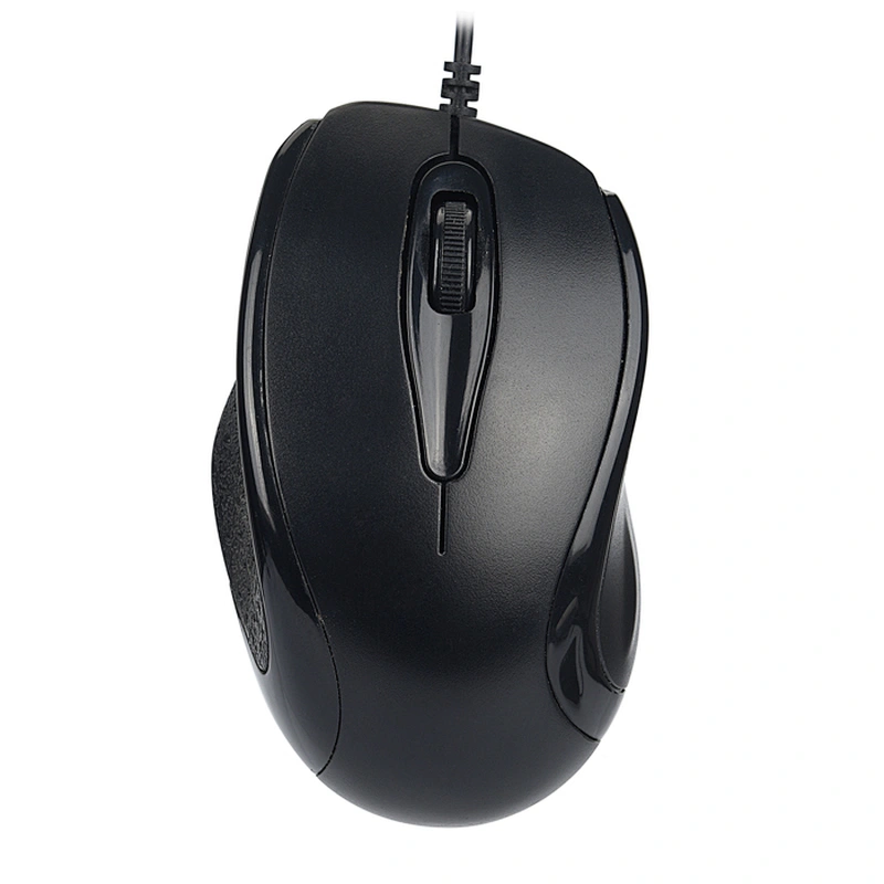 Wired USB Mouse, 3-Buttons, Optical mouse, Ambidextrous PC / Mac / Laptop - Black