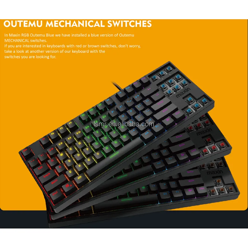 Maxin K638 mechanical keyboard with RGB effect