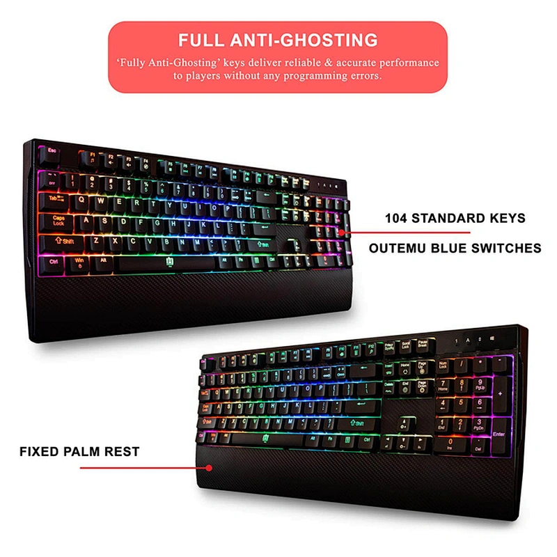 Brand new rgb game cheap gamer keyboards led mechanical keyboard retro with high quality