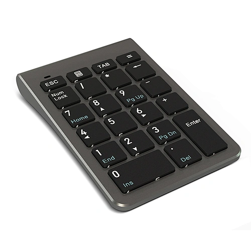 2.4G 22 Keys Wireless mini Scissor Structure Slim design Numeric Keypad for accounting staff