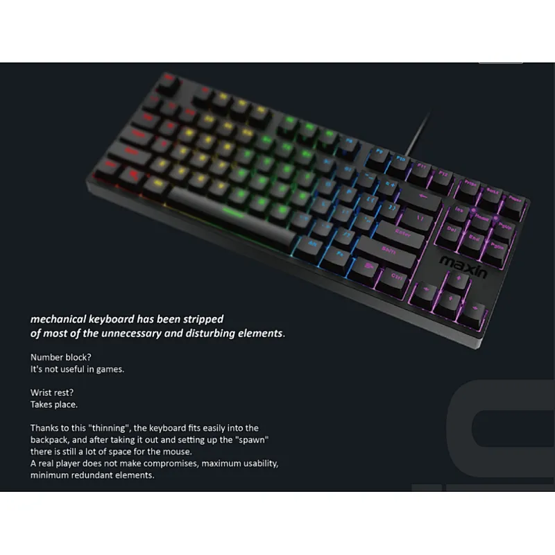 Brand new rgb mechanical keyboard with high quality k638