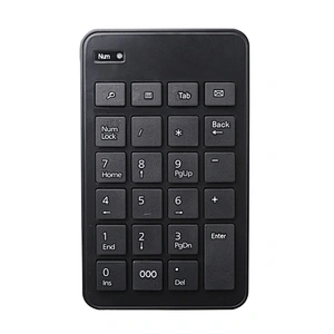 Classic wireless solid slim and pocket numeric keypad with 23 keys chocolate keycaps keyboard for accountant