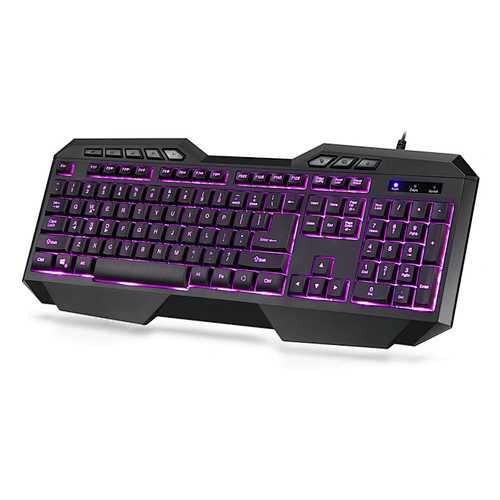 Membrane gaming keybaord with rianbow single RGB backlight
