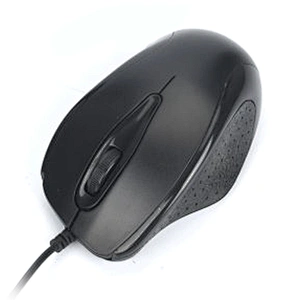 Wired USB Mouse, 3-Buttons, Optical mouse, Ambidextrous PC / Mac / Laptop - Black