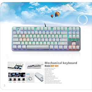 Multifunctional cheap gamer keyboards led retro rgb game mechanical keyboard with high quality