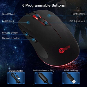 2021 The Most Popular Wired Ergonomic RGB USB Optical Programmable Gaming Computer Mouse