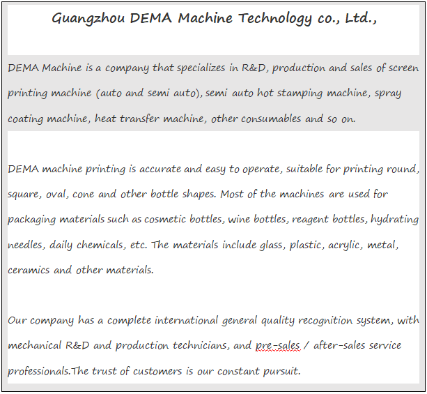 semi auto round printing machine canpany introduce