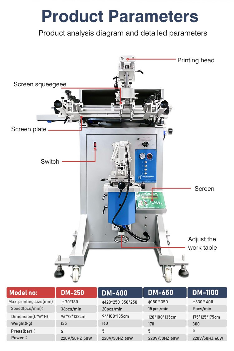 semi auto screen printing machine