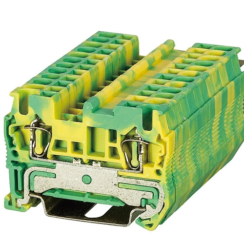 ST3-2.5JD Grounding Spring Din Rail Terminal Block Brass Spring Wire Connector