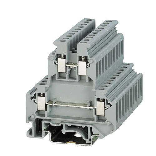 SUK-4/2-2 Double Deck Din Rail Terminal Block 2 Level Wire Connector Panel Mount Feed Through Electric Wire Double Layer