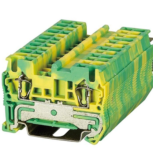 ST3-2.5JD Earthed Spring Din Rail Terminal Block Brass Spring Wire Connector