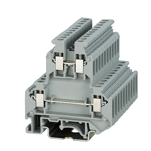 SUK-4/2-2 Double Deck Terminal Block 2 Level Din Rail Connector Wire 4 Conductor UK 2 Layer Quottor