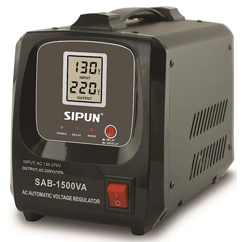 SAB-1500VA SVC Voltage Stabilizer AC Automatic Single Phase Voltage Regulator