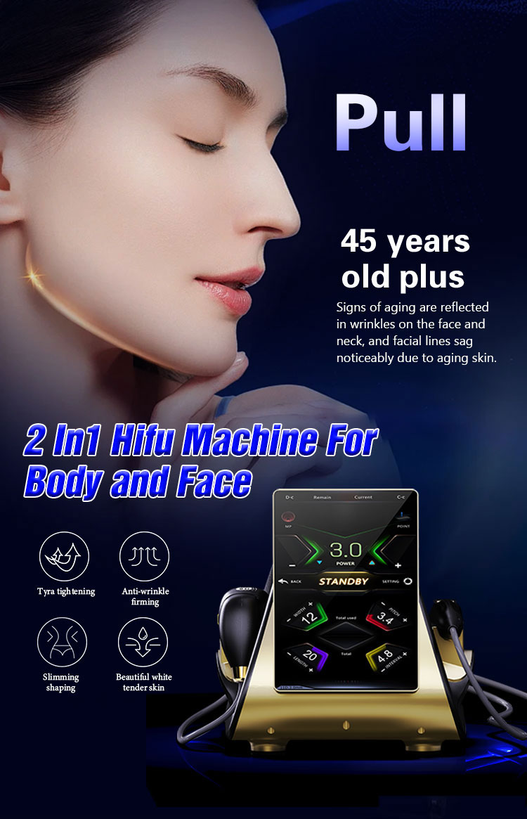 <h3 class="features--headline">Features and benefits</h3> Safe And Effective - Non-Invasive, Non-Surgical Treatment Long-Lasting Results 22d Hifu Treatment - Improve Skin Laxity Wrinkles, Body Tightening, Facial Lifting 22d Ultrasound Hifu - Microfocus And Macrofocus Ultrasonic Technology 2d Hifu Benefits - Stimulation Of Collagen Generation, Tightening Of Sagging Skin <hr /> <h5></h5> <h5><span class="tw-text-2xl tw-font-bold" style="color: #99ccff;">IN STOCK READY TO SHIP</span></h5> <h5><span class="tw-text-2xl tw-font-bold" style="color: #99ccff;">1 YEAR WARRANTY + 3 YEAR TECH SUPPORT</span></h5> <h5><span class="tw-text-2xl tw-font-bold" style="color: #99ccff;">30 DAY MONEY-BACK AND <a href="https://salonmachines.com/refund_returns/">RETURN POLICY</a></span></h5> <h5><span class="tw-text-2xl tw-font-bold" style="color: #99ccff;">FREE WORLDWIDE SHIPPING <a href="https://salonmachines.com/shipping-policy/">SHIPPING POLICY</a> </span></h5> <h5><span class="tw-text-2xl tw-font-bold" style="color: #99ccff;">PROFESSIONAL BEAUTY <a href="https://salonmachines.com/">SALON MACHINES</a> EQUIPMENT</span></h5> &nbsp; <div class="product-block product-block--sales-point"></div> 22d Max Hifu Machine RF Lipo Hifu 2 In 1