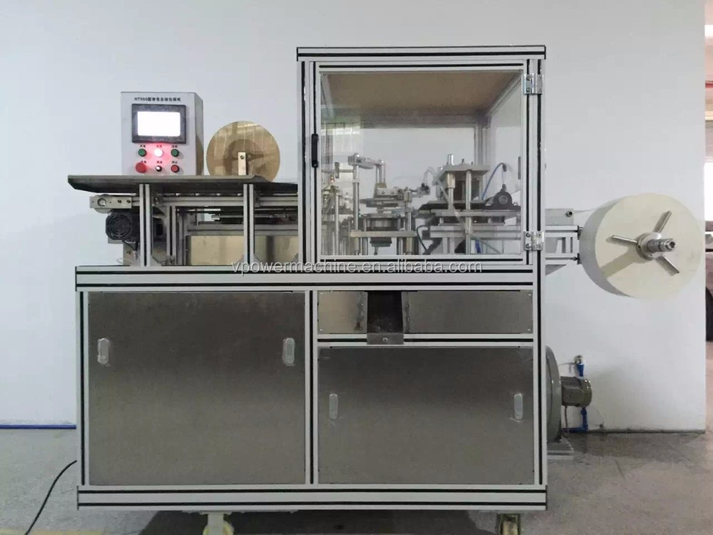 Full Automatic Hotel Soap Roll Paper Pleat Wrapping Machine Round Shaped Soap Wrapper Equipment With Labeling Function