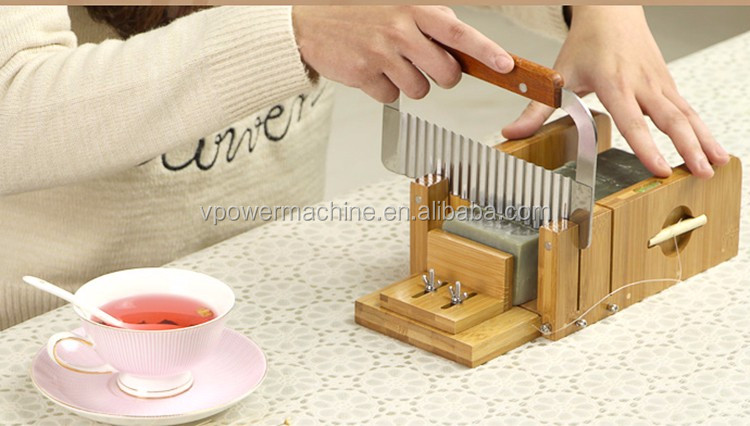 Soap Bar Cutter Tools Set-3 Multi-function Adjustable Wood Soap Loaf Cutting Box Stainless Steel Wavy & Straight Blade