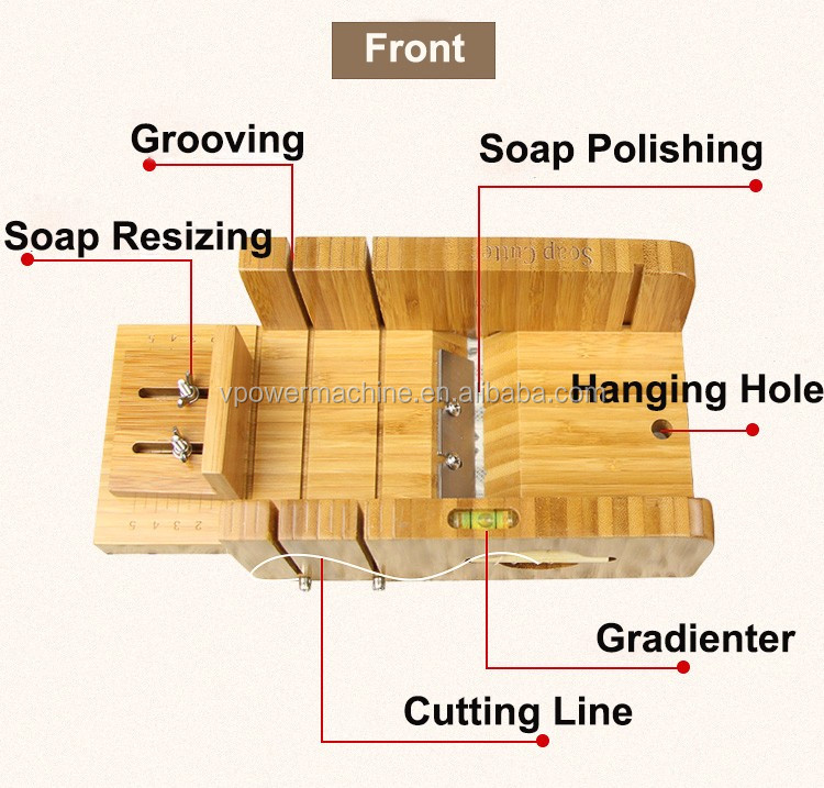Soap Bar Cutter Tools Set-3 Multi-function Adjustable Wood Soap Loaf Cutting Box Stainless Steel Wavy & Straight Blade