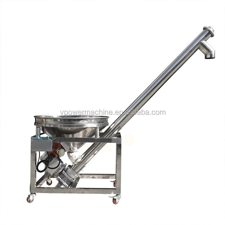Stainless Steel Flexible Vertical Powder Screw Conveyor Feeder