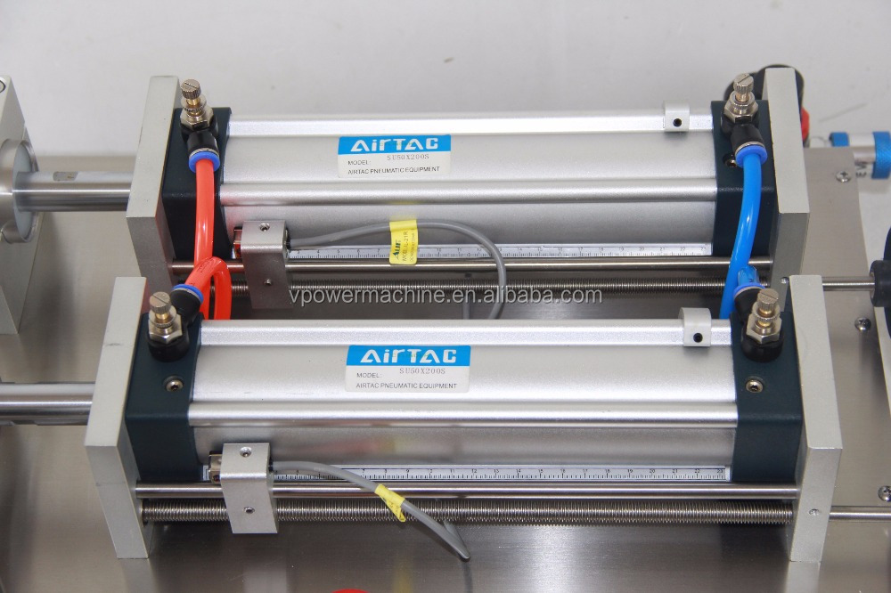 G2WG 5-5000 ml Semi-Automatic Double Head Paste and Liquid Filling Piston Machine for Ointment Cream,Shampoo,Soap Liquid,Honey
