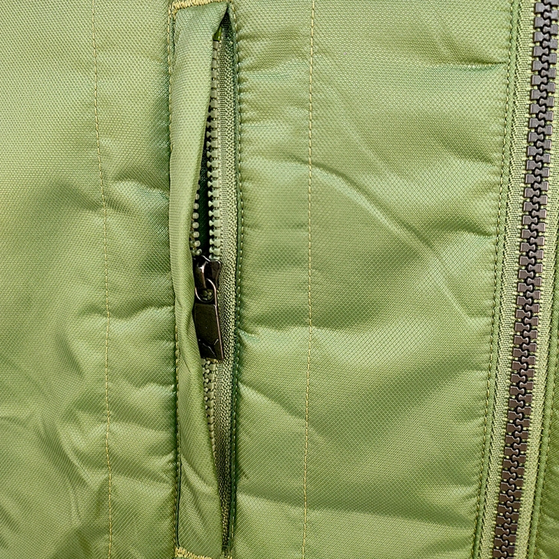 High Quality And Low Price Windproof Light Green Reflective Cotton Padded Jacket