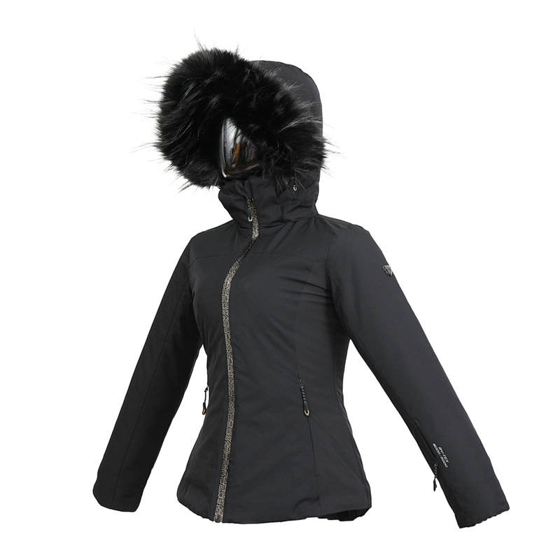 Sportswear Manufacturers In China Ski Jacket PFC Free Recycled Fabric Winter Snow Black Fashion Waterproof Ski Jacket