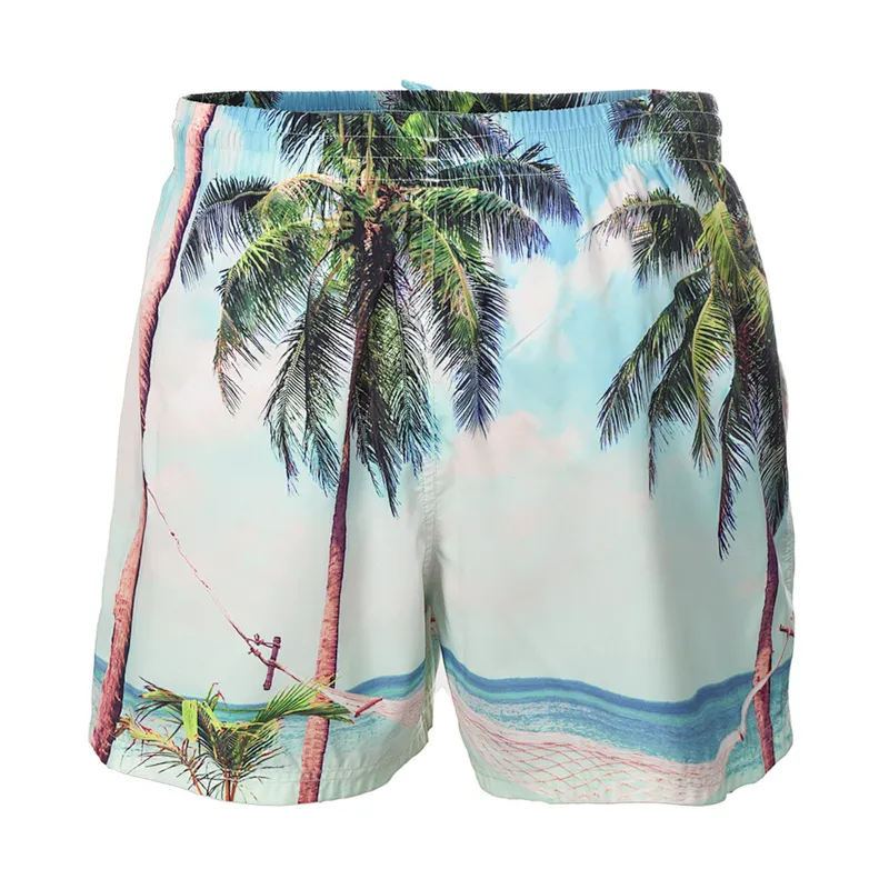 Custom Wholesale Cheap Hawaiian Beach Shorts Swimming Pants Men With Logo