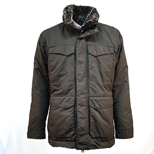 Windproof Men's Clothing Casual Jackets 2021 Hot Sale Thicken All-match Black Quilted Jacket PFC Free 100% Polyester Shell