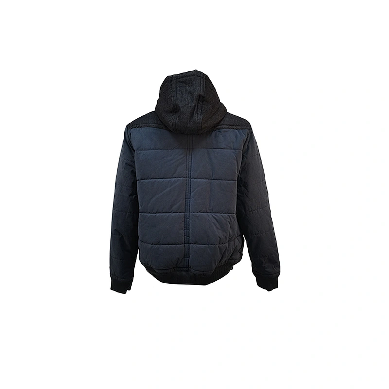 High Quality Outdoor Casual Warm Softshell Black Padded Jacket For Men