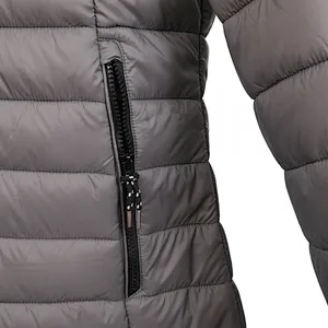 2021 Hot Sale Gray Long Light Keep Warm Ladies Quilted Cotton-Padded Women Designer Padded Down Jacket