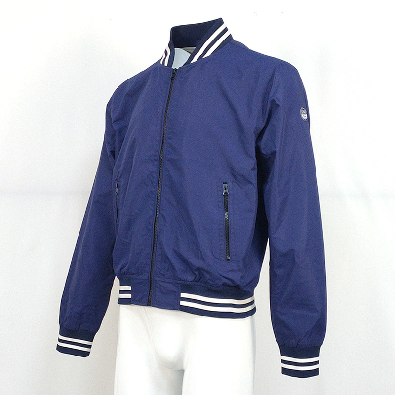 Factory Direct Sales Blue Comfortable Casual Fashion Blank Men Jackets Baseball