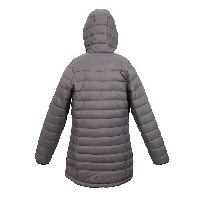 2021 Hot Sale Gray Long Light Keep Warm Ladies Quilted Cotton-Padded Women Designer Padded Down Jacket