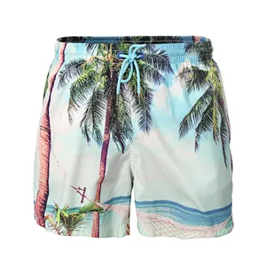 Custom Wholesale Cheap Hawaiian Beach Shorts Swimming Pants Men With Logo