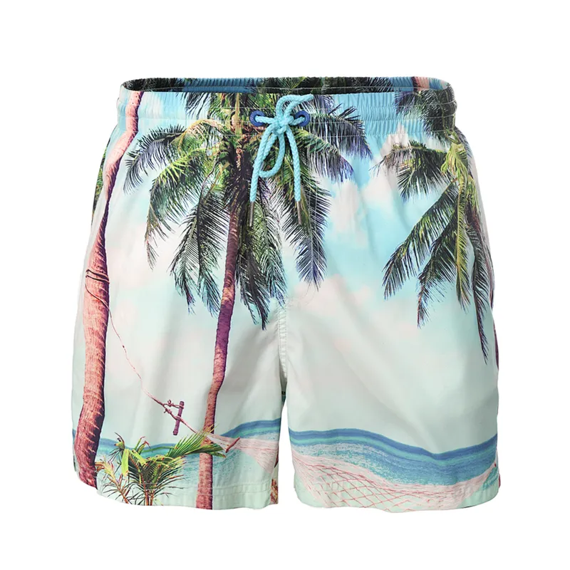 Custom Wholesale Cheap Hawaiian Beach Shorts Swimming Pants Men With Logo