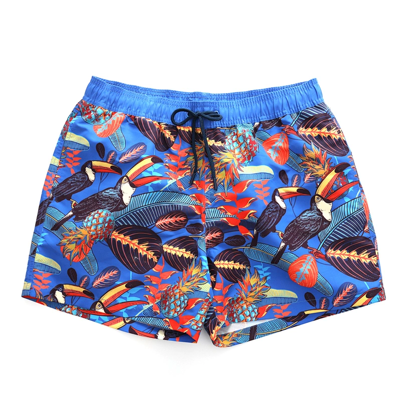 Beach men's swim shorts custom polyester male swim trunks