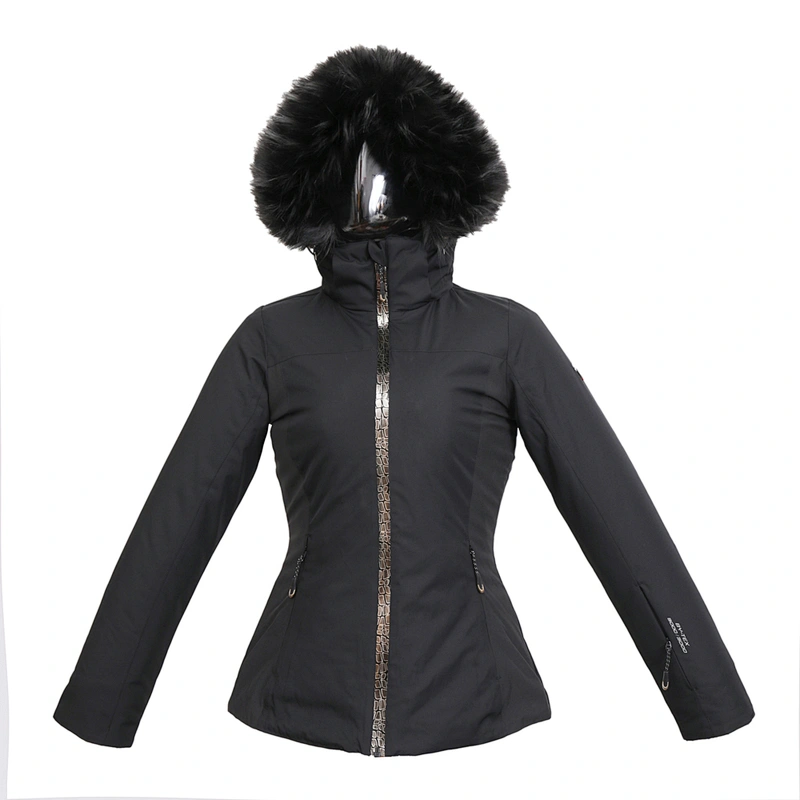 Sportswear Manufacturers In China Ski Jacket PFC Free Recycled Fabric Winter Snow Black Fashion Waterproof Ski Jacket