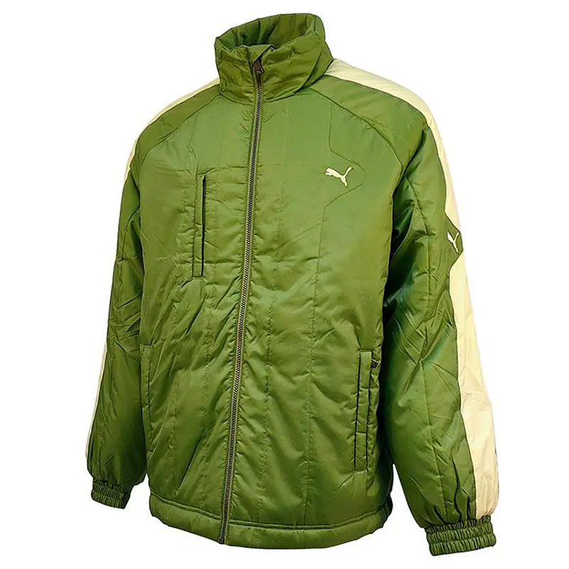 High Quality And Low Price Windproof Light Green Reflective Cotton Padded Jacket