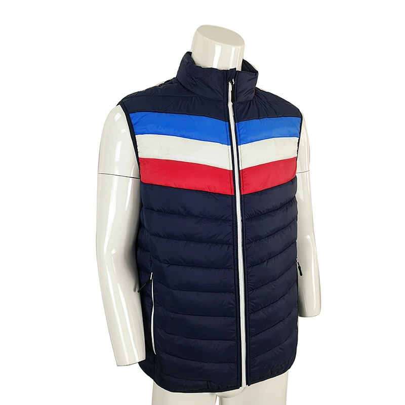 Light weight padded quilted vest for man