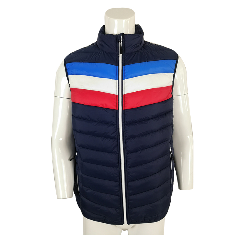 Light weight padded quilted vest for man