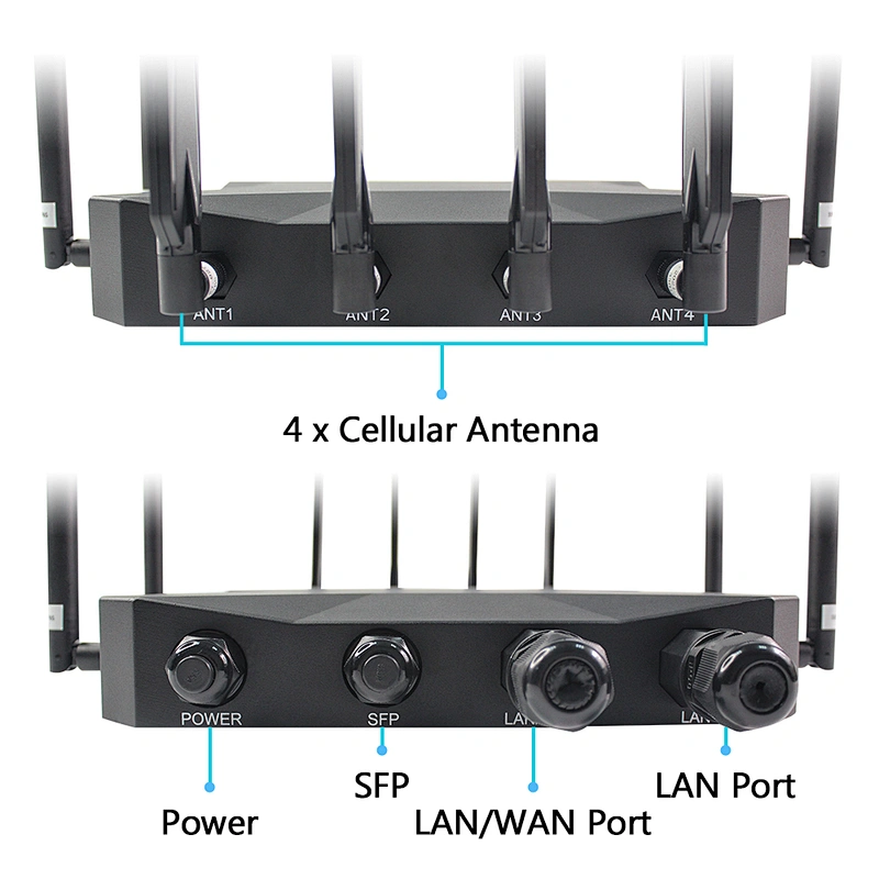 IP68 NR200 4G LTE 5G NR ODU Industrial Outdoor CPE Router with SIM card Slot