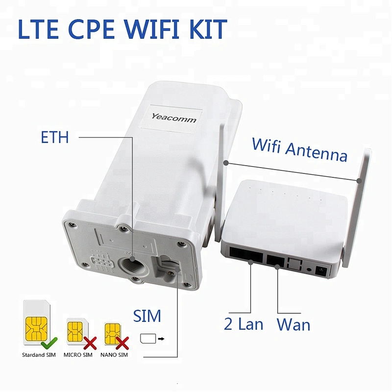 Yeacomm 4G CPE WIFI KIT outdoor cpe signal reception indoor wifi hotspot