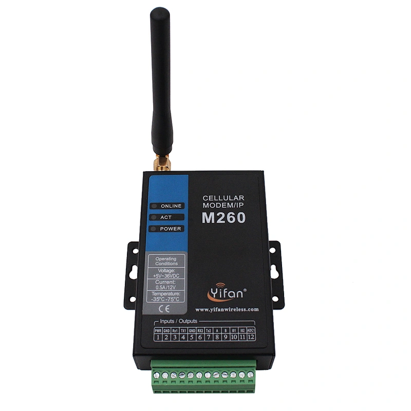M260  industrial cellular modem 4g lte with two RS232 one RS485 ports