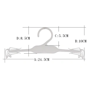 7010-23.4cm china supplier underwear hanger plastic cheap clothes hanger
