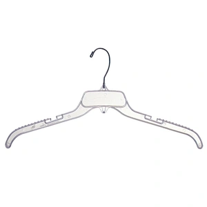 3410-47cm new product plastic coat hanger metal hook flat hanger for clothes