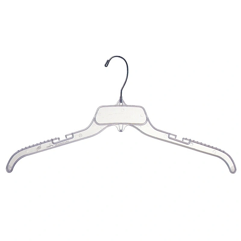 3410-47cm new product plastic coat hanger metal hook flat hanger for clothes