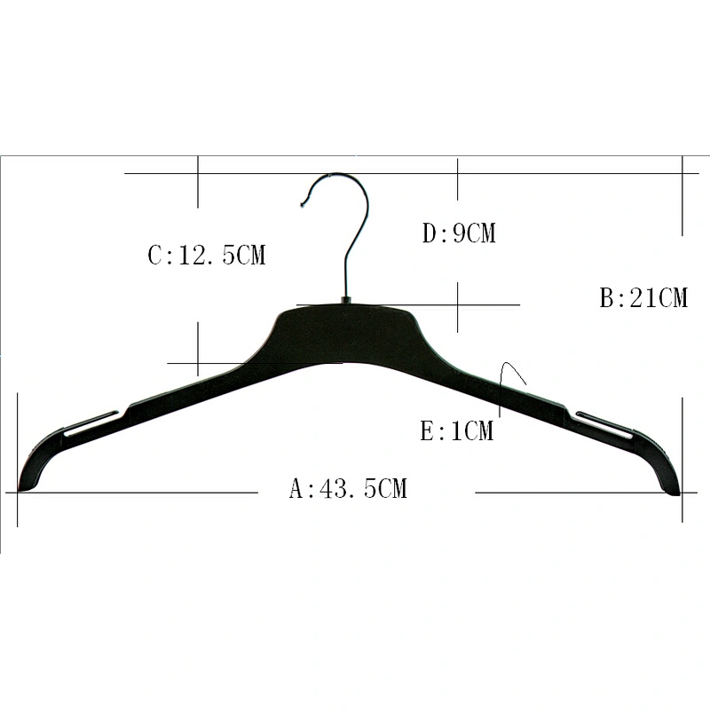 6004-43.5 multifunctional plastic belt hanger bedroom hanger thin plastic hanger with Metal Hook