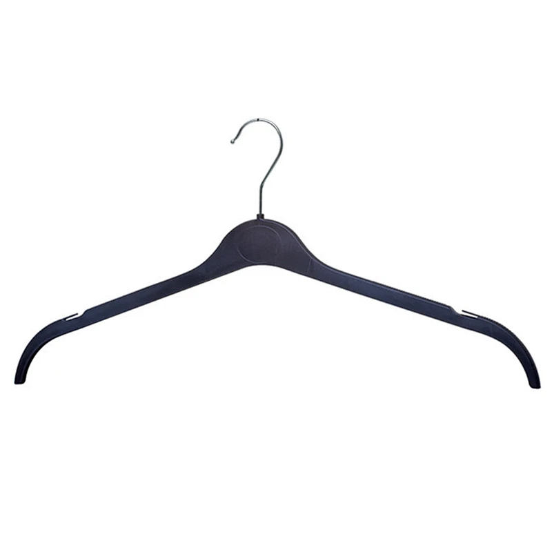 6014C-1-48cm black thin plastic hanger suit hanger metal hook plastic hanger